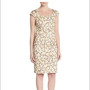 NWOT Peserico Floral-Print Cap Sleeve Sheath Dress